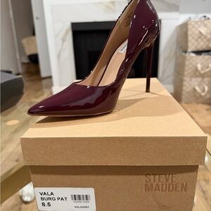 Steve Madden Burgundy Patent Heels